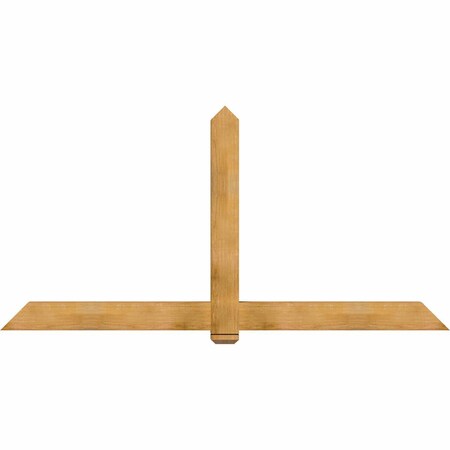 Ekena Millwork Eugene Rough Sawn Timber Gable Bracket, Western Red Cedar, 96"W x 48"H x 4"D x 6"F, 12/12 Pitch GBW096X48X0406EUG00RWR